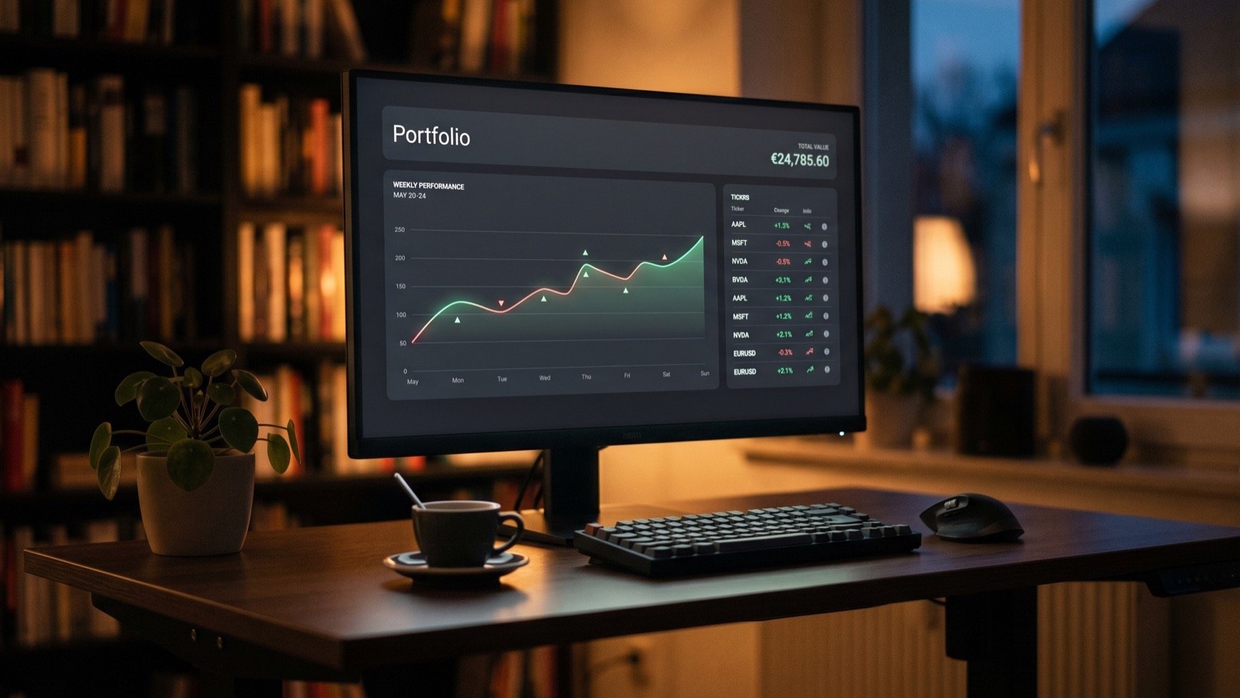 Portfolio Ticker — a tiny monitor for investments scattered across brokers cover image